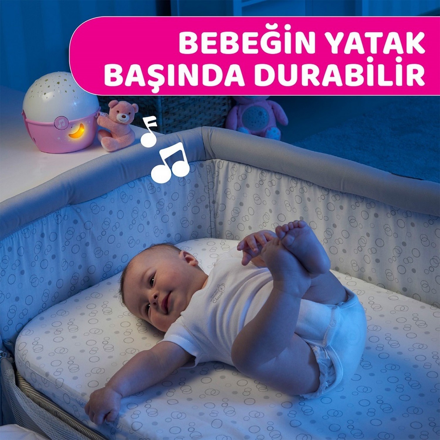 Chicco Next 2 Yıldızların Yanında Dönence 0+ Ay 7647 Pembe