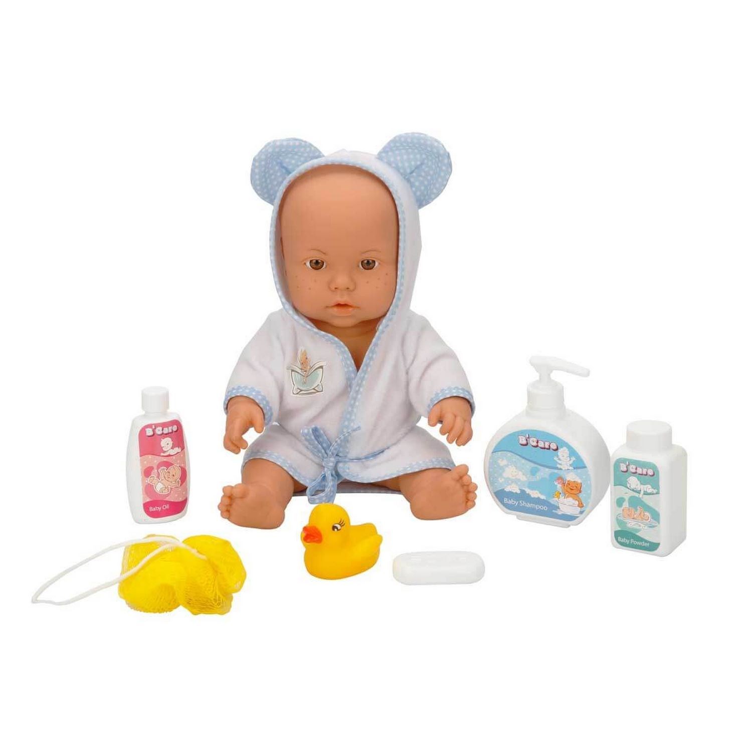 Bebelou Banyo Zamanı Bebek Seti 35 Cm 3+ Yaş Mavi