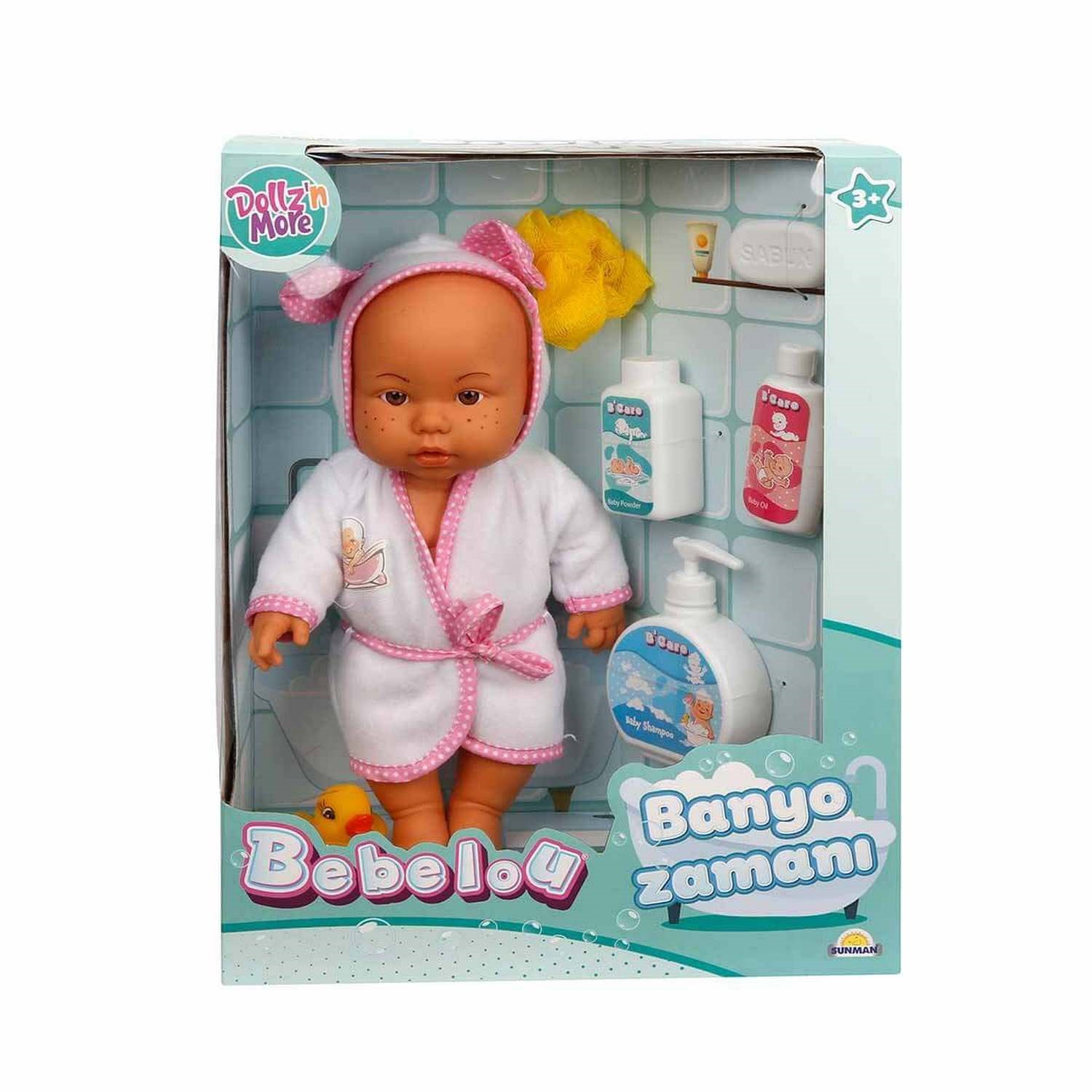 Bebelou Banyo Zamanı Bebek Seti 35 Cm 3+ Yaş Pembe