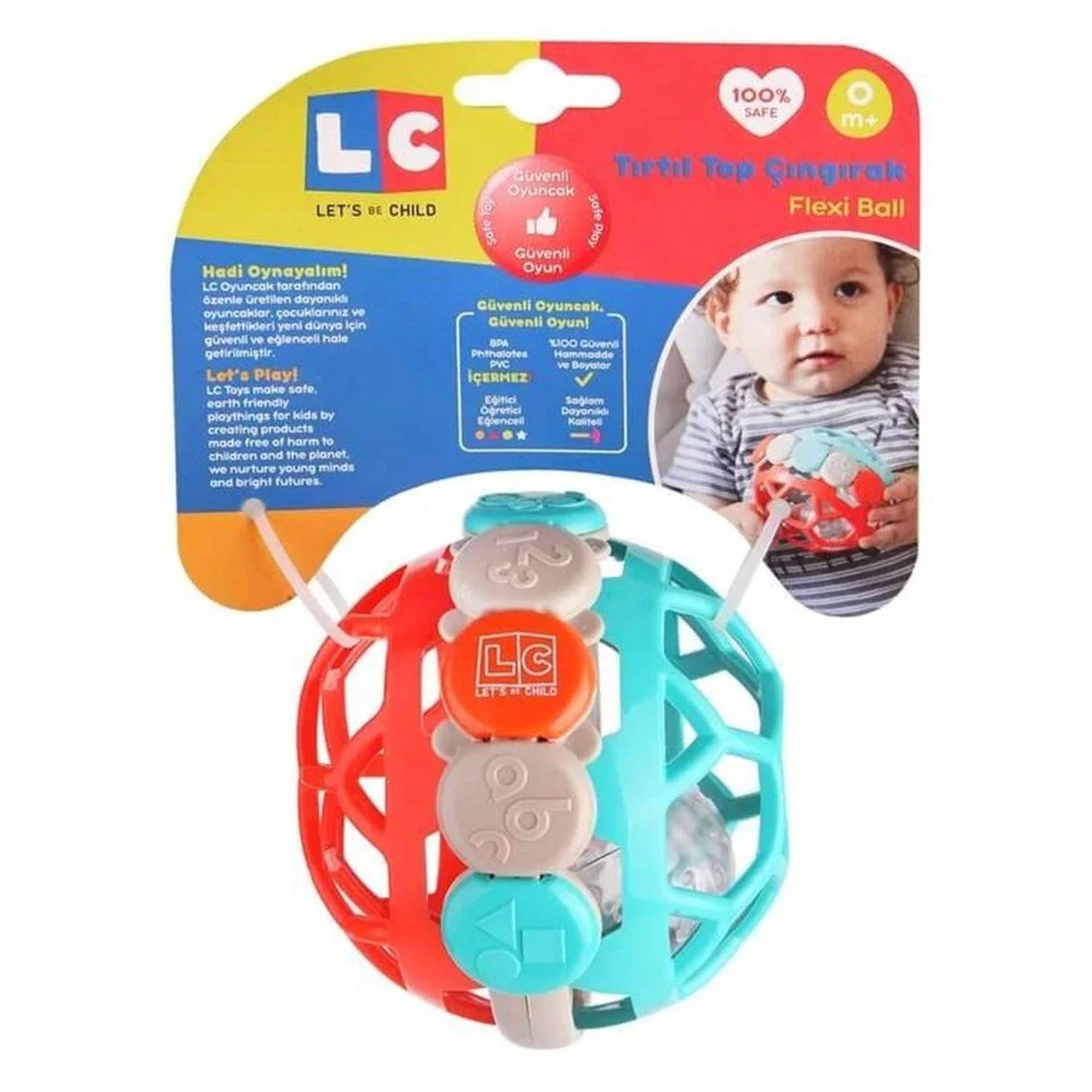Let's Be Child Tırtıl Top Çıngırak 0+ Ay 30148 Çok Renkli