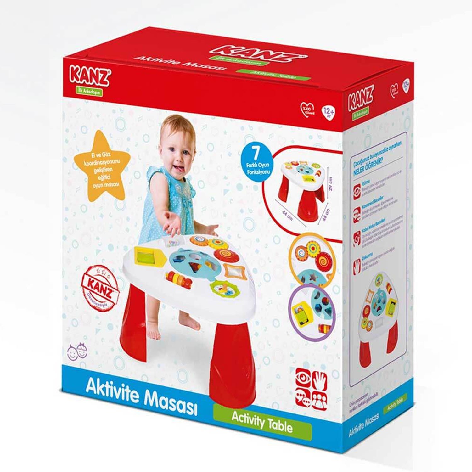 Kanz Aktivite Masası 12+ Ay 30738 Beyaz-Kırmızı