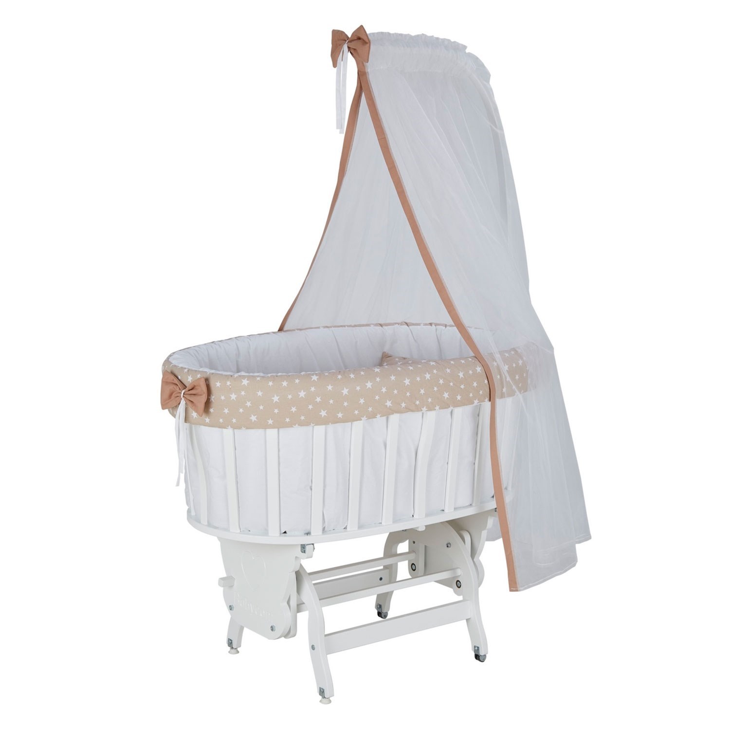 Baby Tech Extra Ahşap Sepet Beşik 511 Naturel-Kahve