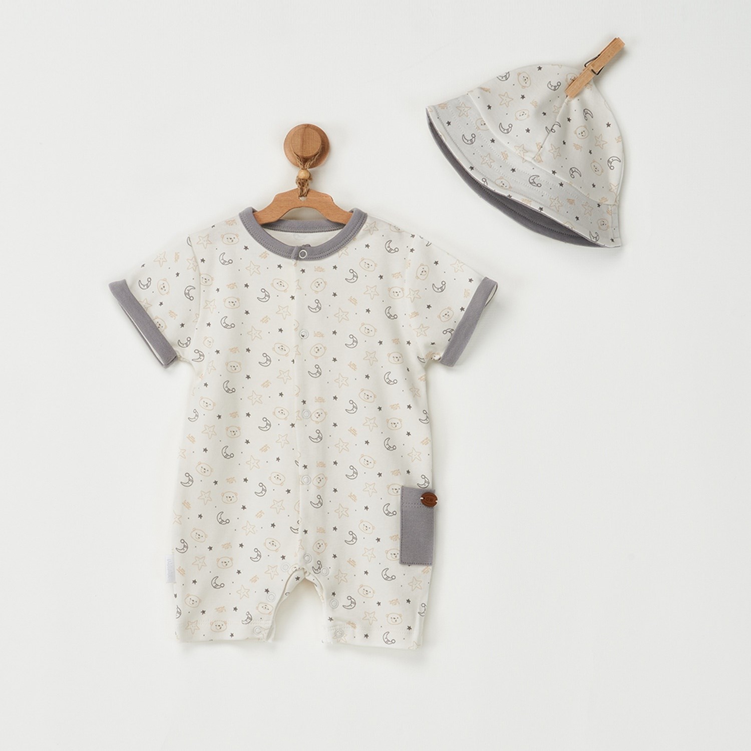 Andywawa Little Wawa Bear Bebek Tulum Takımı AC22768 Bej