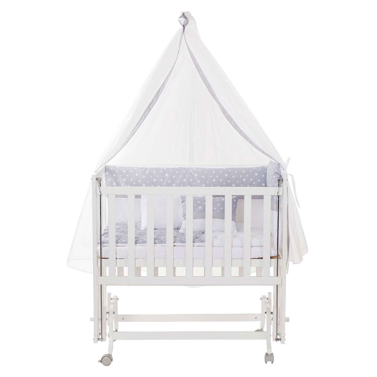 Baby Tech Extra Beyaz Ahşap Anne Yanı Beşik 50x90 Beyaz-Gri