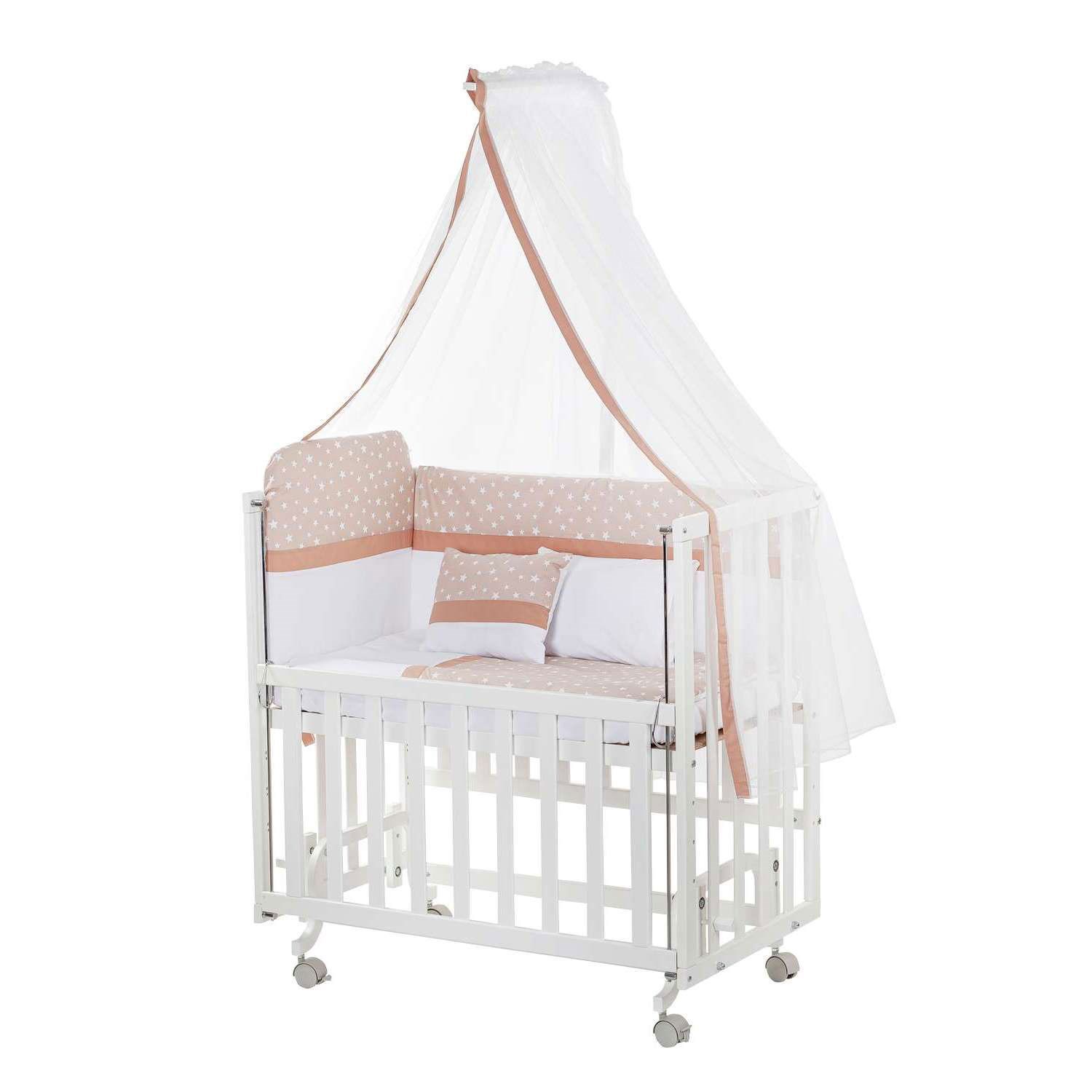 Baby Tech Extra Beyaz Ahşap Anne Yanı Beşik 50x90 Beyaz-Kahverengi