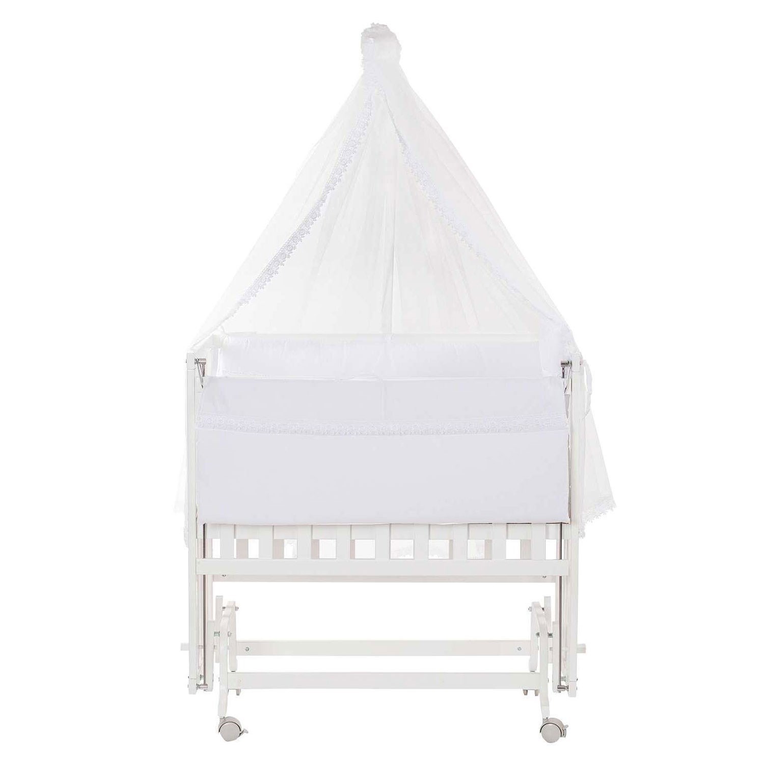 Baby Tech Extra Beyaz Ahşap Anne Yanı Beşik 50x90 Beyaz