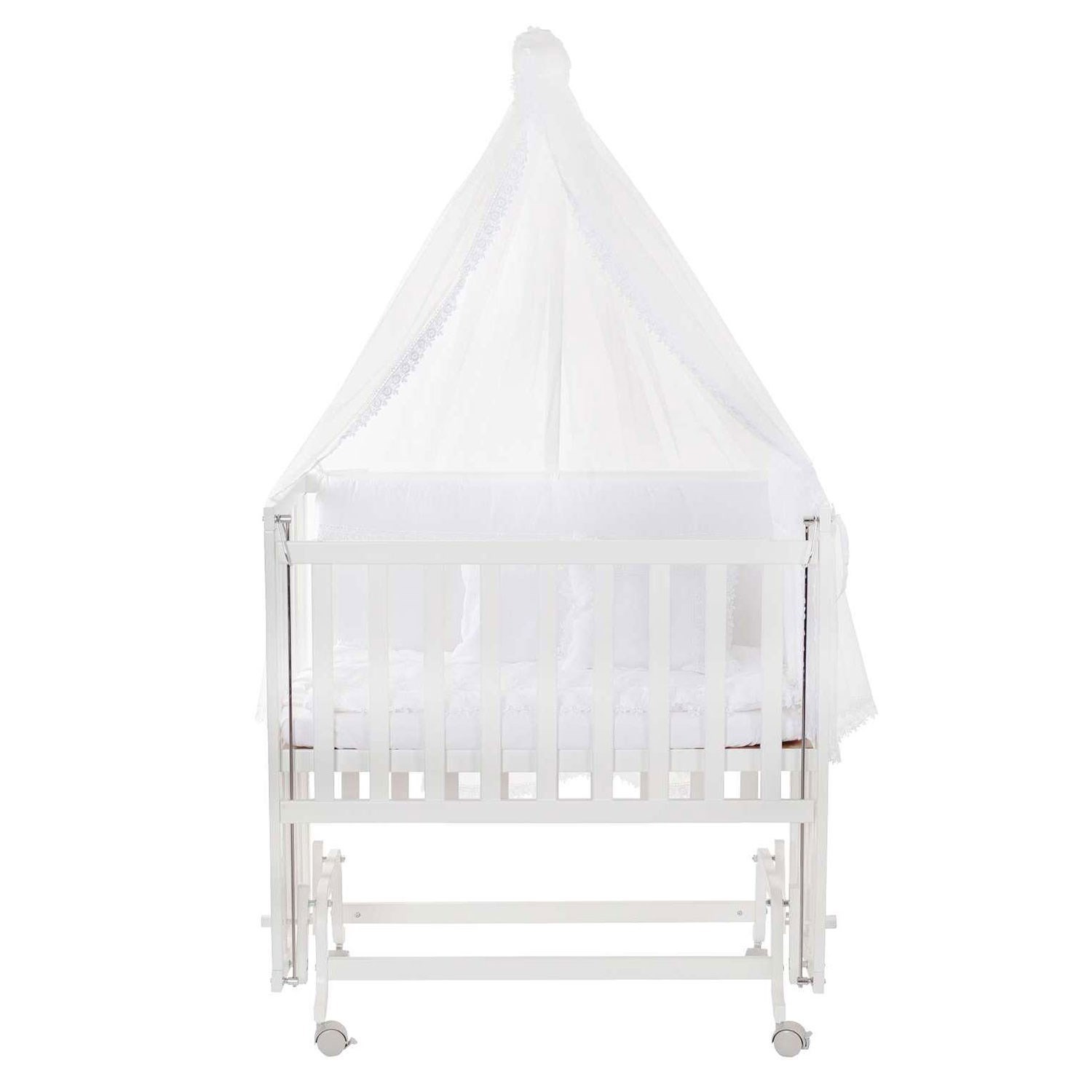 Baby Tech Extra Beyaz Ahşap Anne Yanı Beşik 50x90 Beyaz