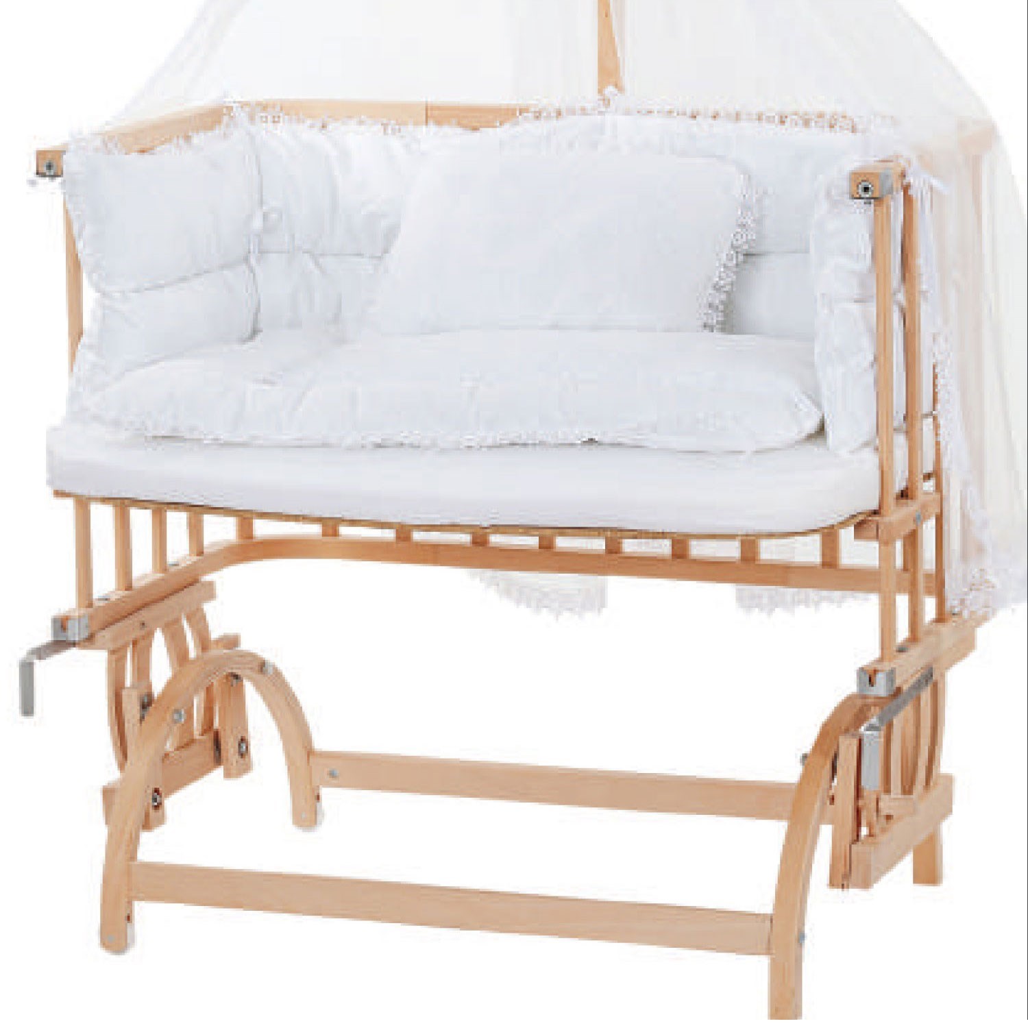 Baby Tech Oval Anne Yanı Beşik 305 Naturel