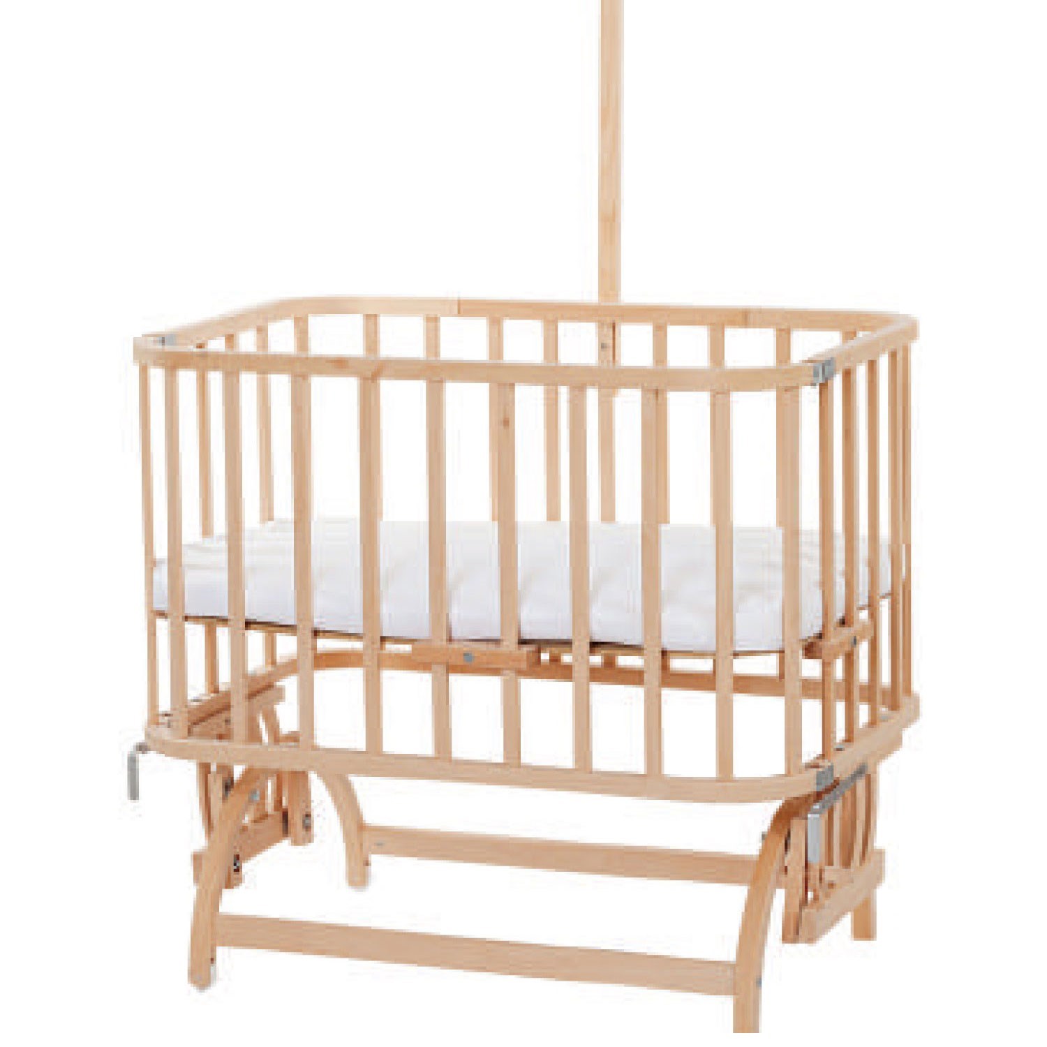Baby Tech Oval Anne Yanı Beşik 305 Naturel