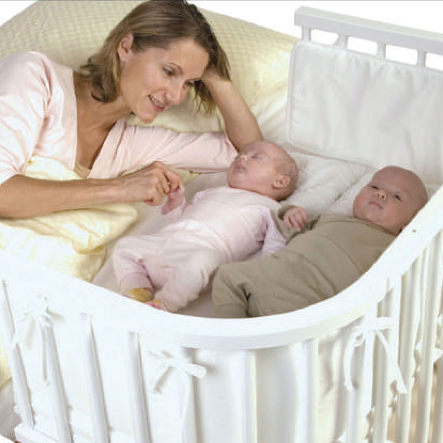 Baby Tech Oval Anne Yanı Beşik 103 Beyaz