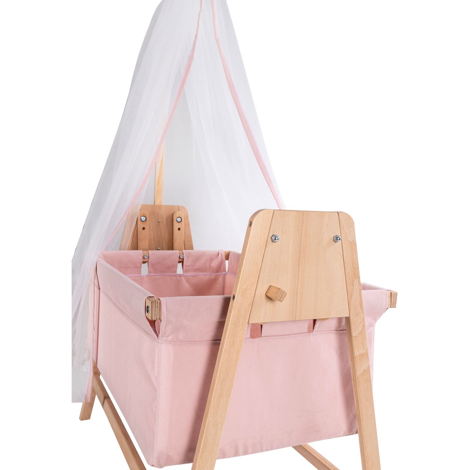 Baby Tech Mycrib Naturel Ahşap Beşik Pembe