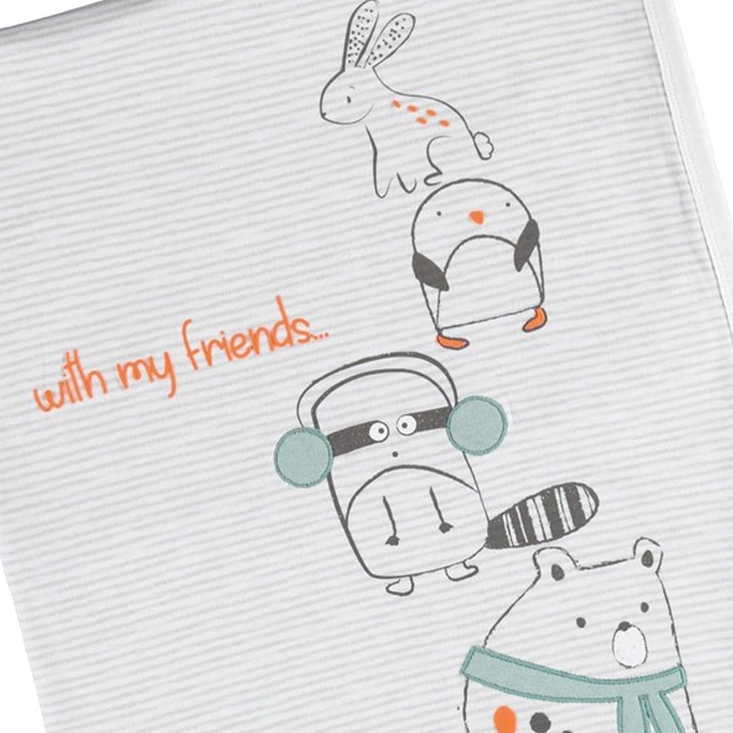 Biorganic Baby Friends Bebek Battaniye 85x90 Cm 64526 Ekru-Karmelanj