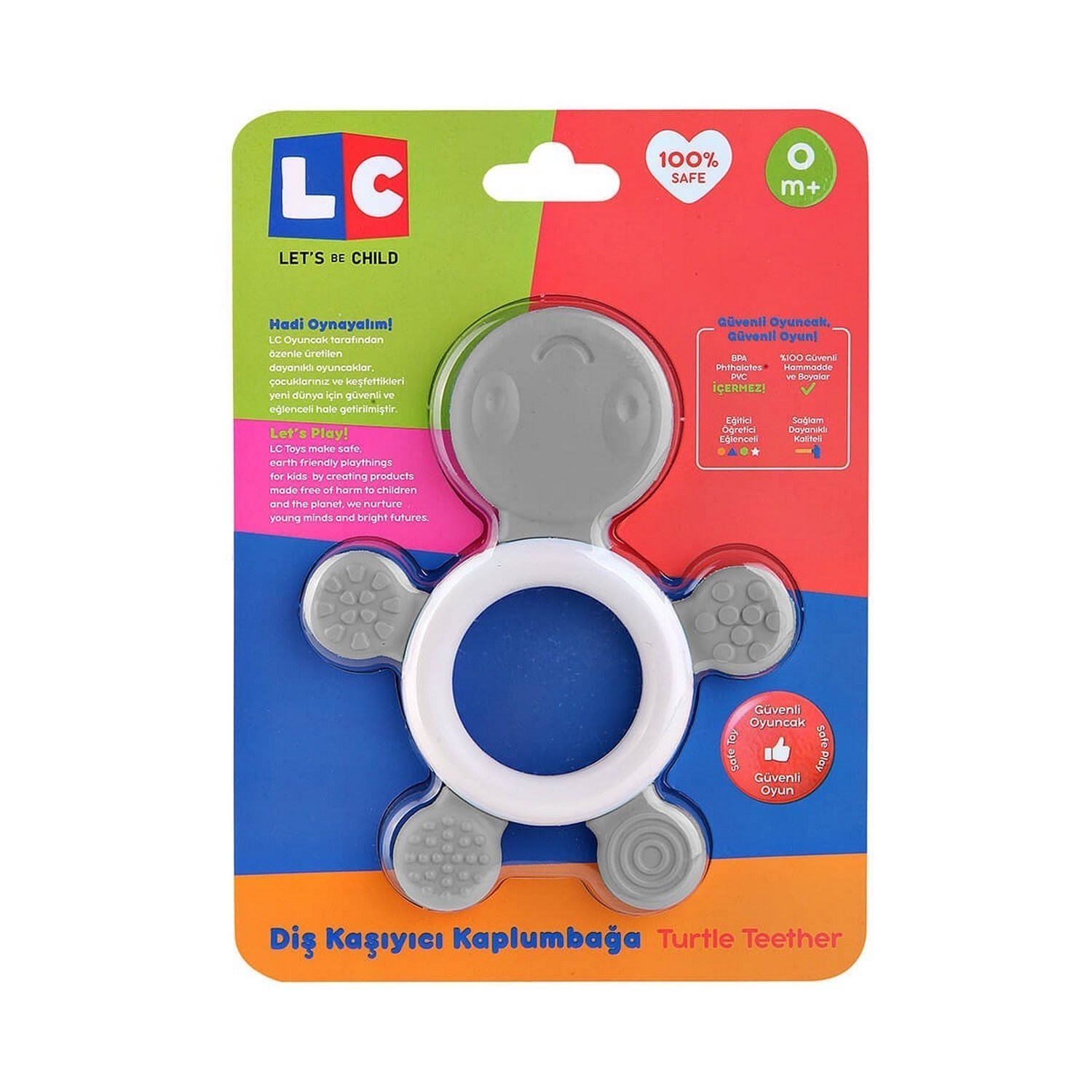 Let's Be Child Diş Kaşıyıcı Kaplumbağa 0+ Ay 30772 Gri