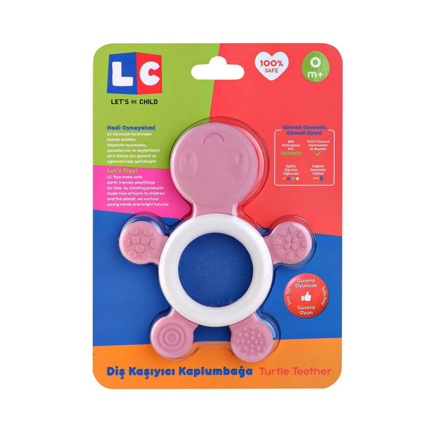 Let's Be Child Diş Kaşıyıcı Kaplumbağa 0+ Ay 30772 Pembe