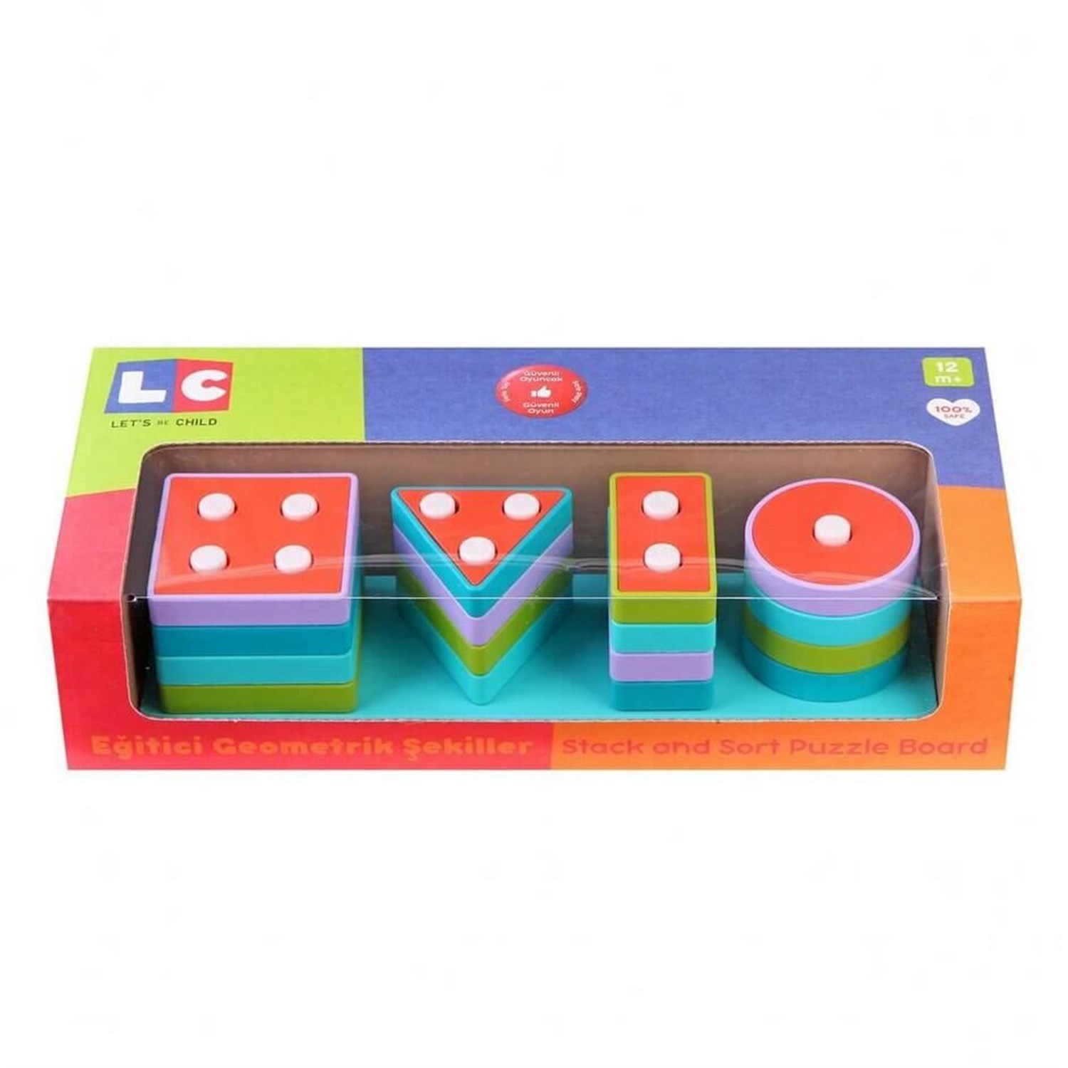 Let's Be Child Eğitici Geometrik Şekiller 12+ Ay 30890 Çok Renkli