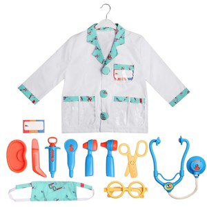 Let's Be Child 9 Parça Doktor Çocuk Kostümü 3-6 Yaş Mavi