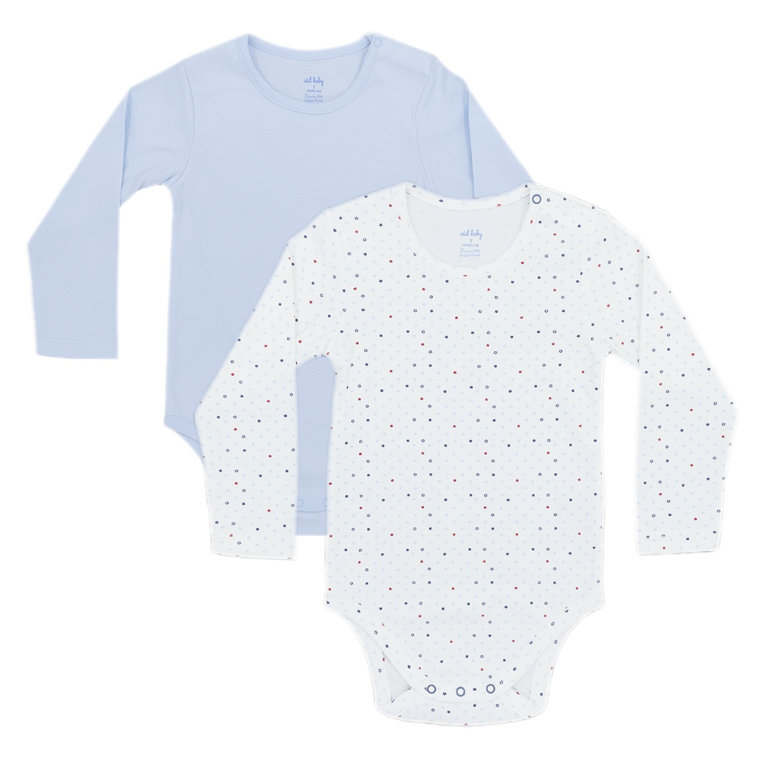 İdil Baby 2'li Bebek Body 15513 Baskılı