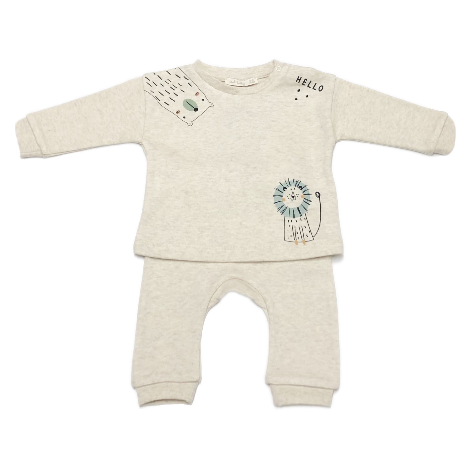 İdil Baby 2'li Unisex Bebek Takımı 15601 Baskılı