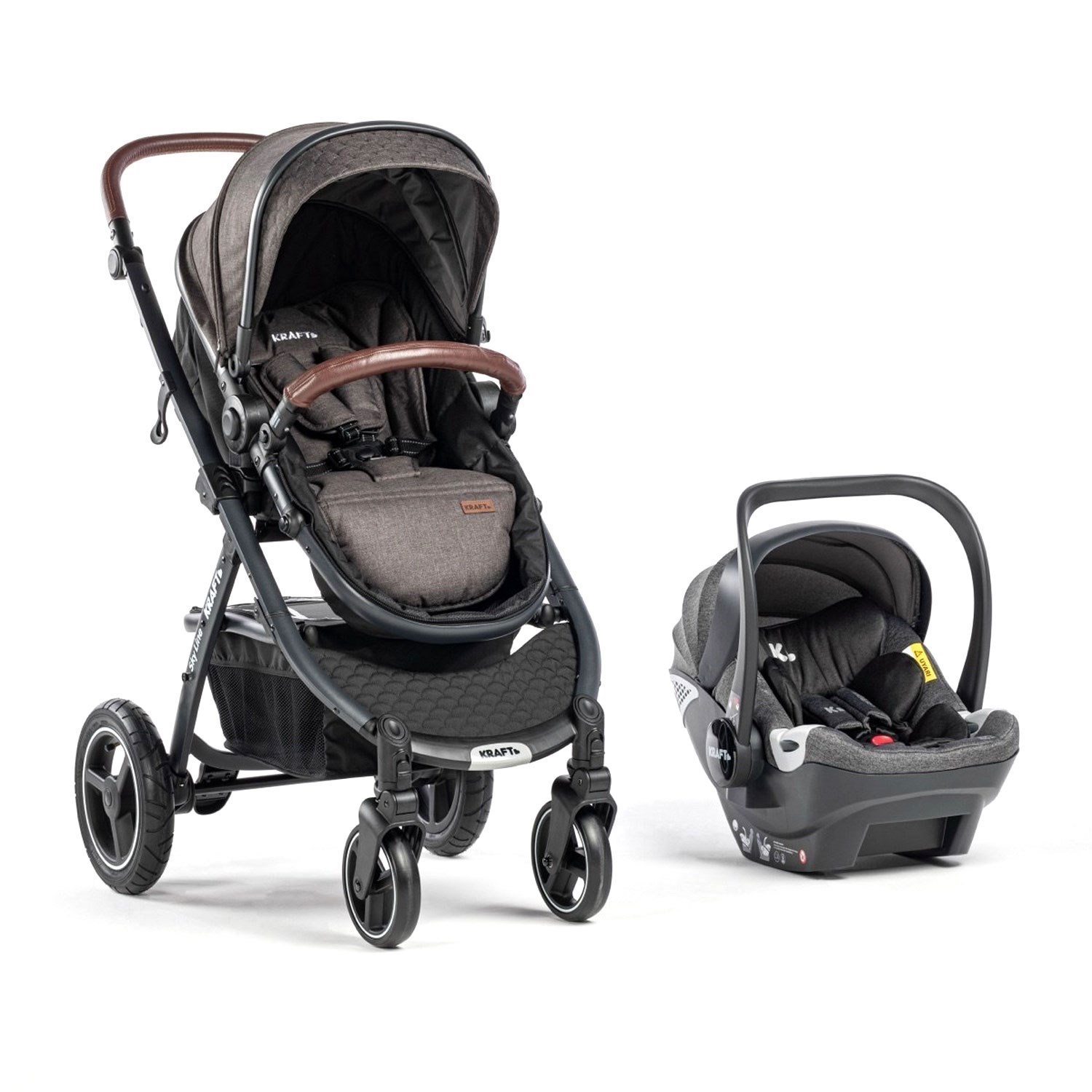 Kraft Sky Line Travel Sistem Bebek Arabası Dark Grey