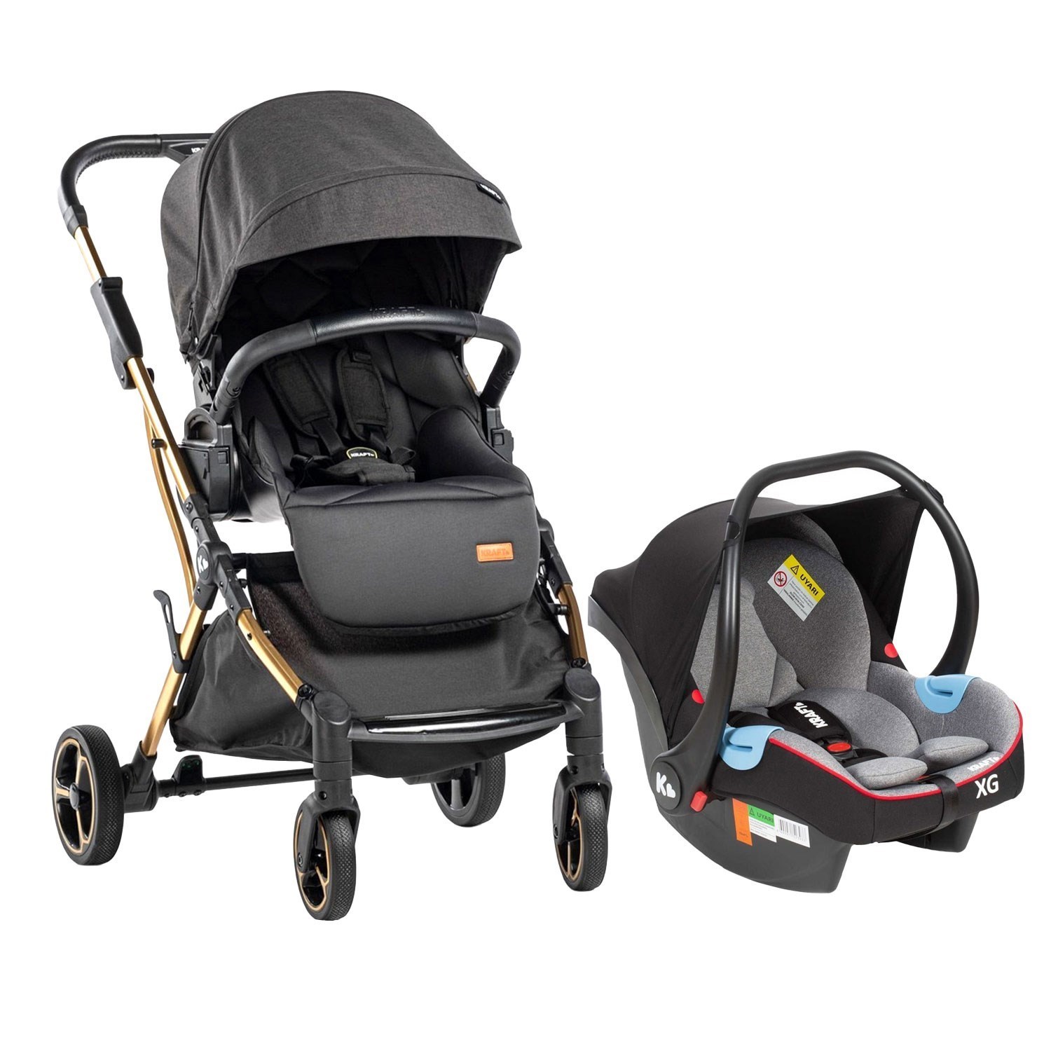 Kraft Time G Travel Bebek Arabası Black Red