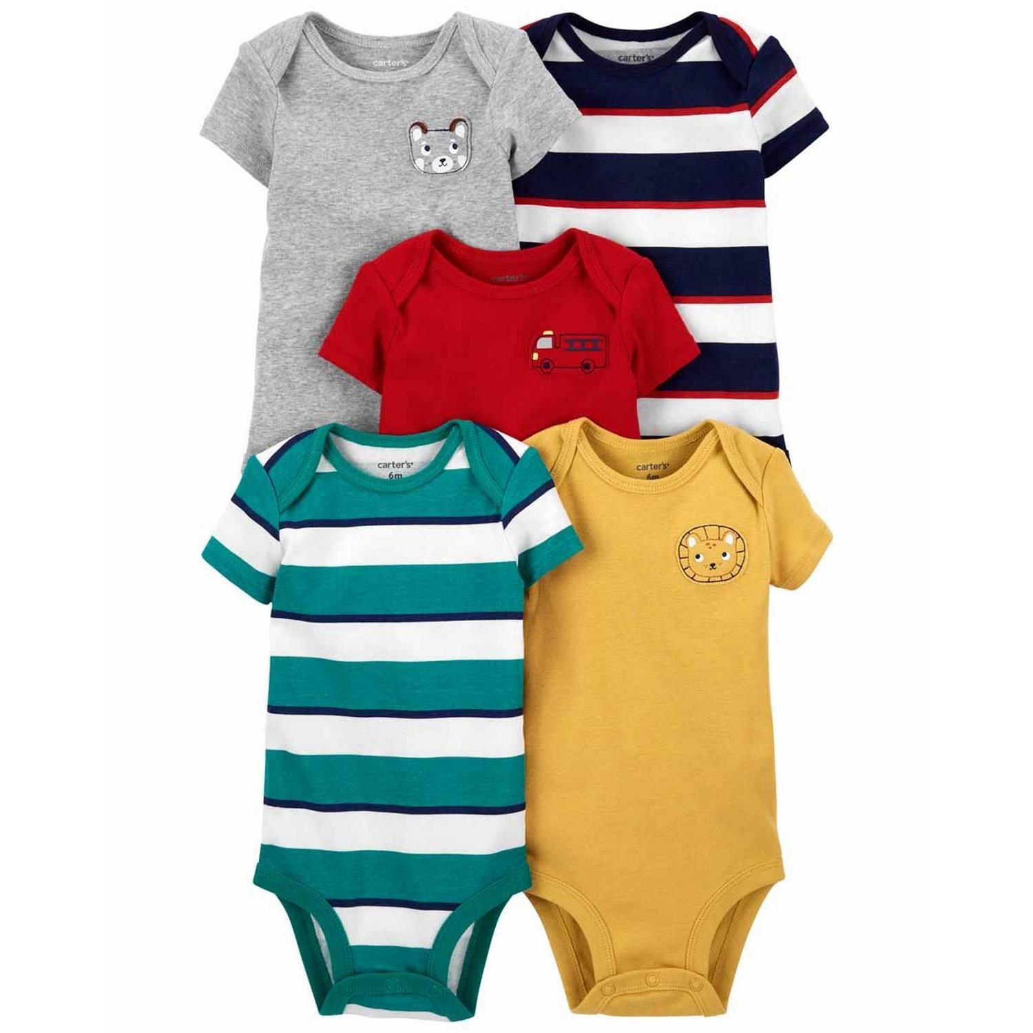 Carter's Layette Erkek Bebek 5'li Body 1L764810 Çok Renkli