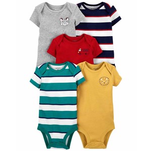 Carter's Layette Erkek Bebek 5'li Body 1L764810 Çok Renkli