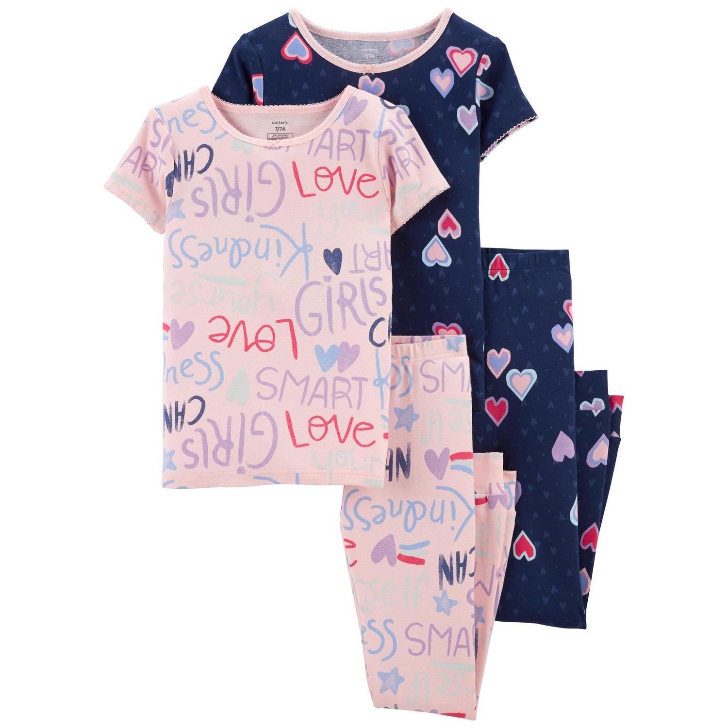Carter's 4'lü Kız Çocuk Pijama Seti 3M978110 Lacivert-Pembe