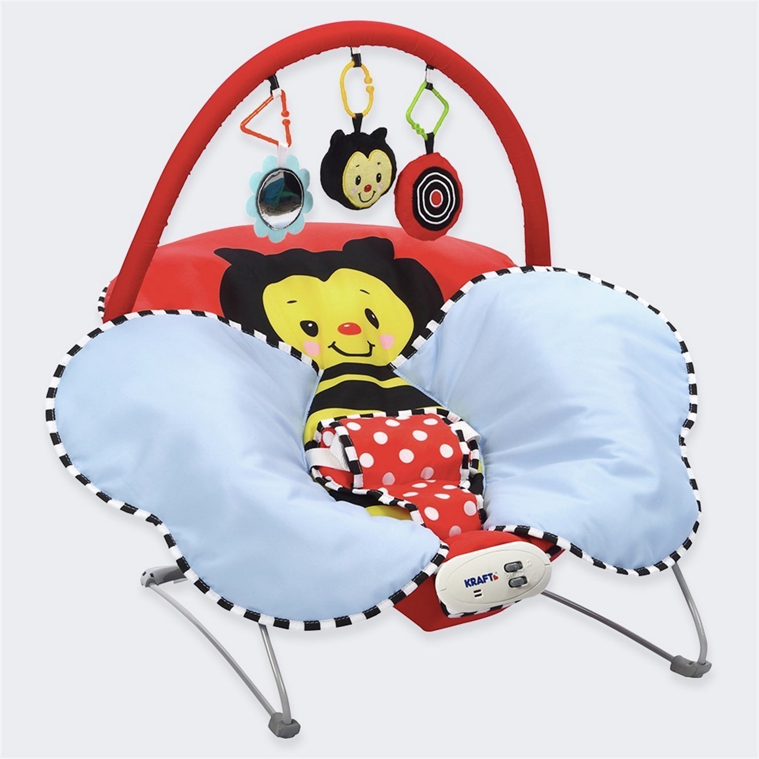 Kraft Little Bee Titreşimli Ana Kucağı Kırmızı-Mavi