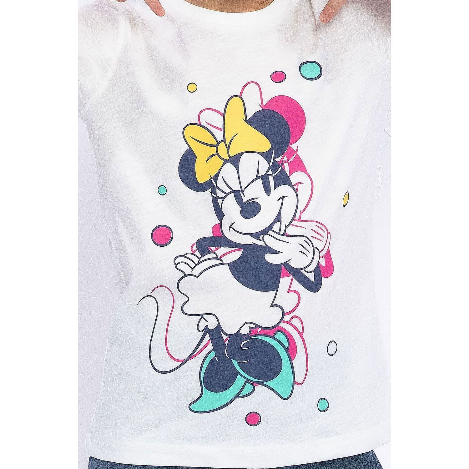 Minnie Mouse Kız Çocuk Şort Takımı D4641-3 Krem