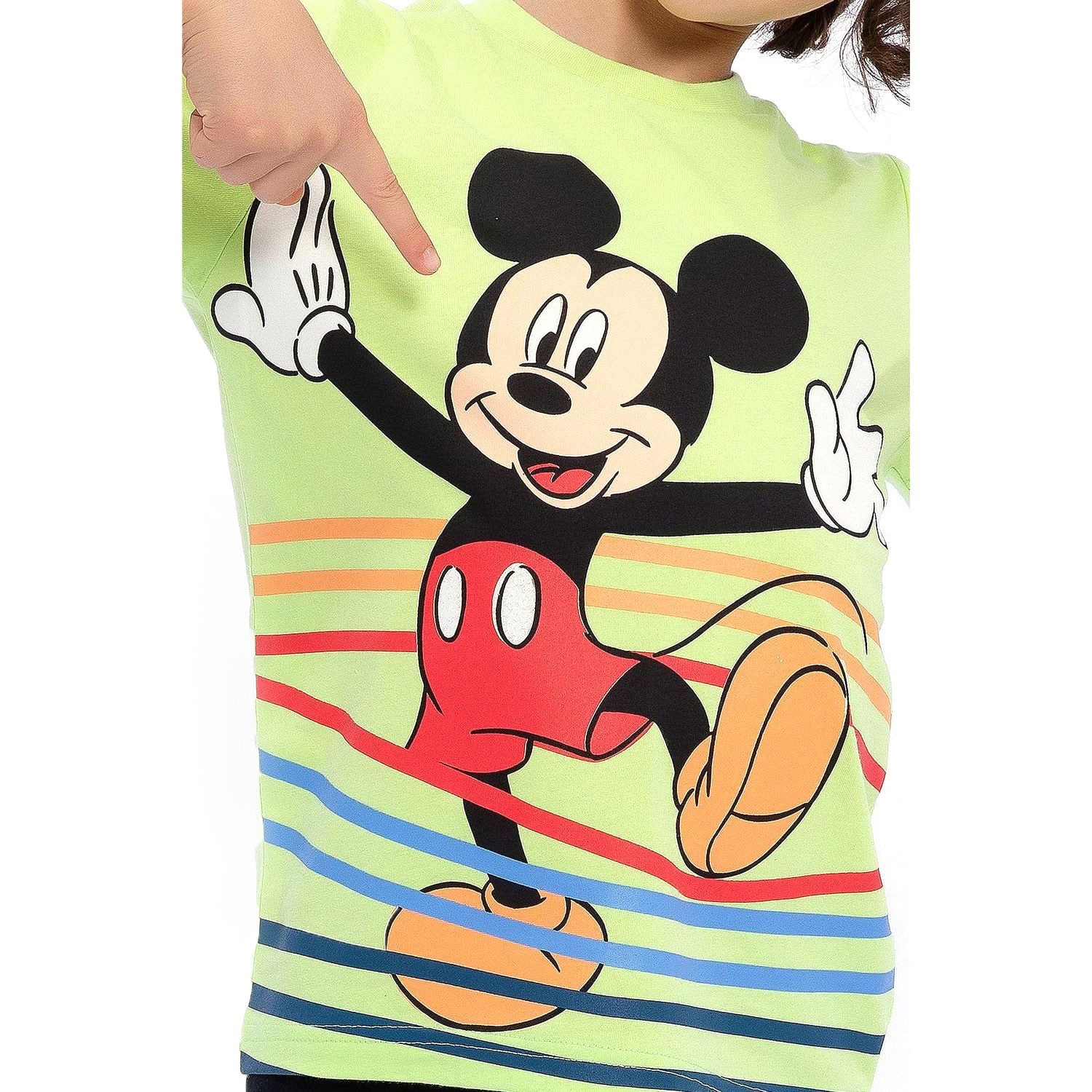 Mickey Mouse Erkek Çocuk Kapri Takımı D4659-3 Lime