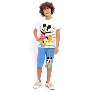 Mickey Mouse Erkek Çocuk Kapri Takımı D4659-3 Krem
