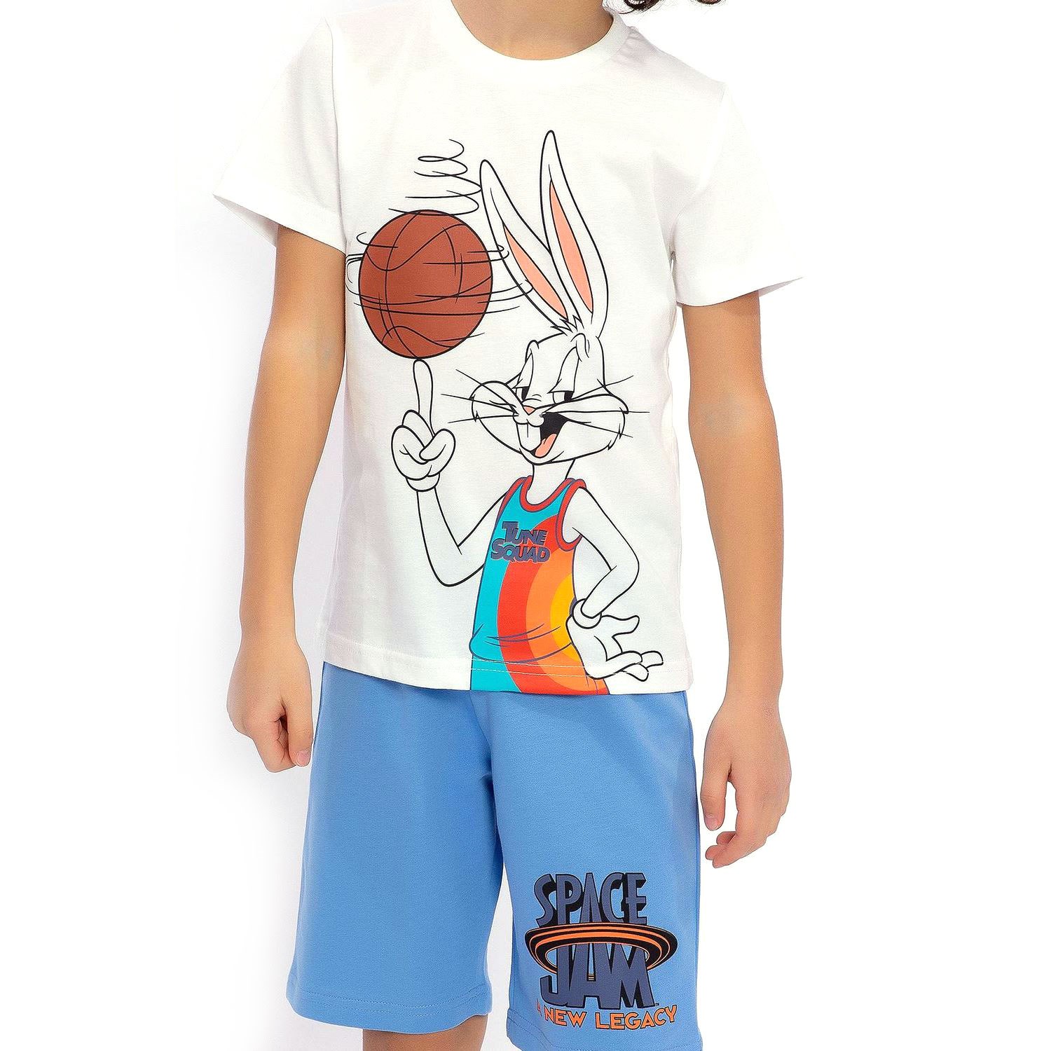 Bugs Bunny Erkek Çocuk Bermuda Takımı L1466-3 Krem