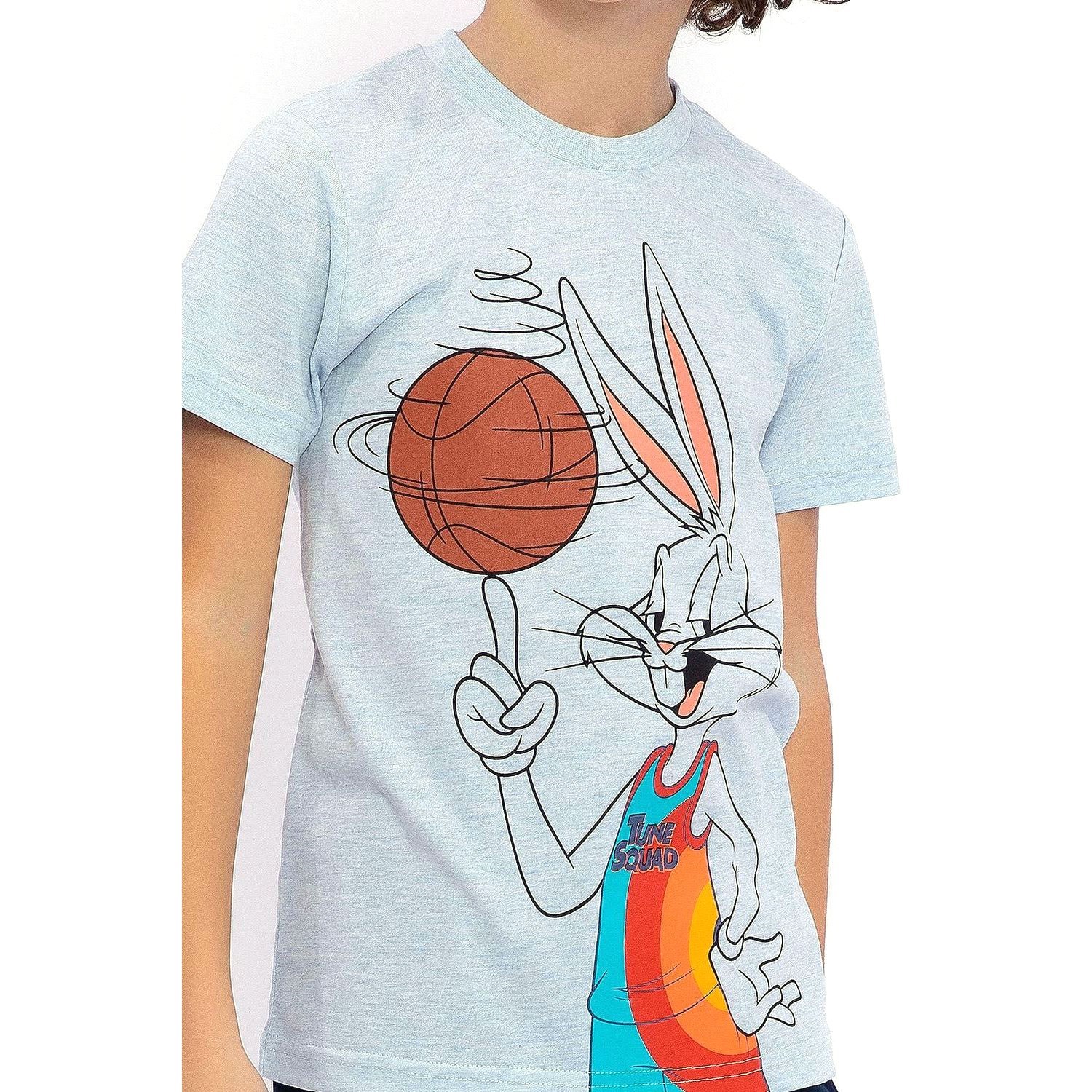 Bugs Bunny Erkek Çocuk Bermuda Takımı L1466-3 Mavi Melanj