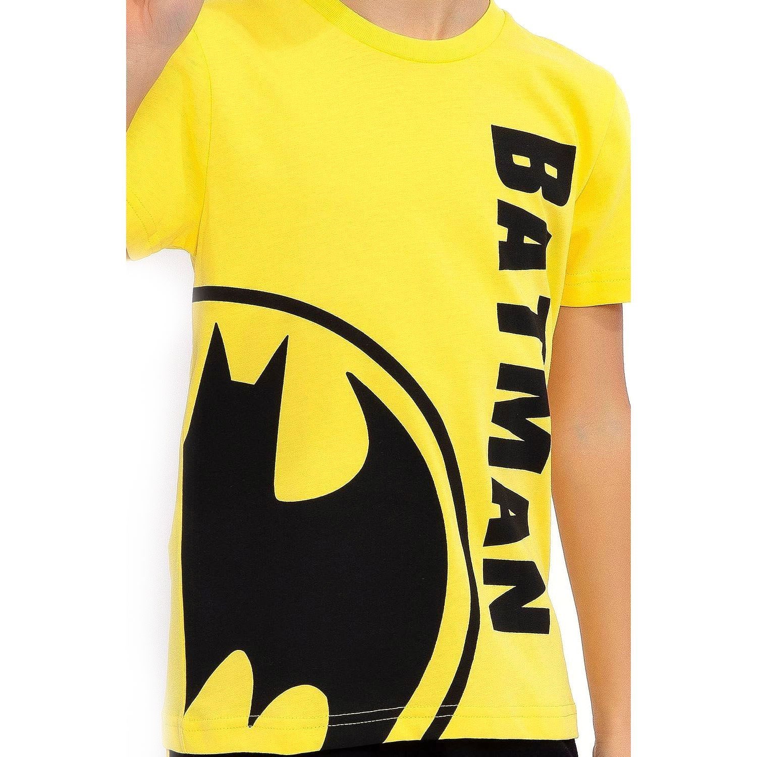 Batman Erkek Çocuk Bermuda Takımı L1481-3 Sarı
