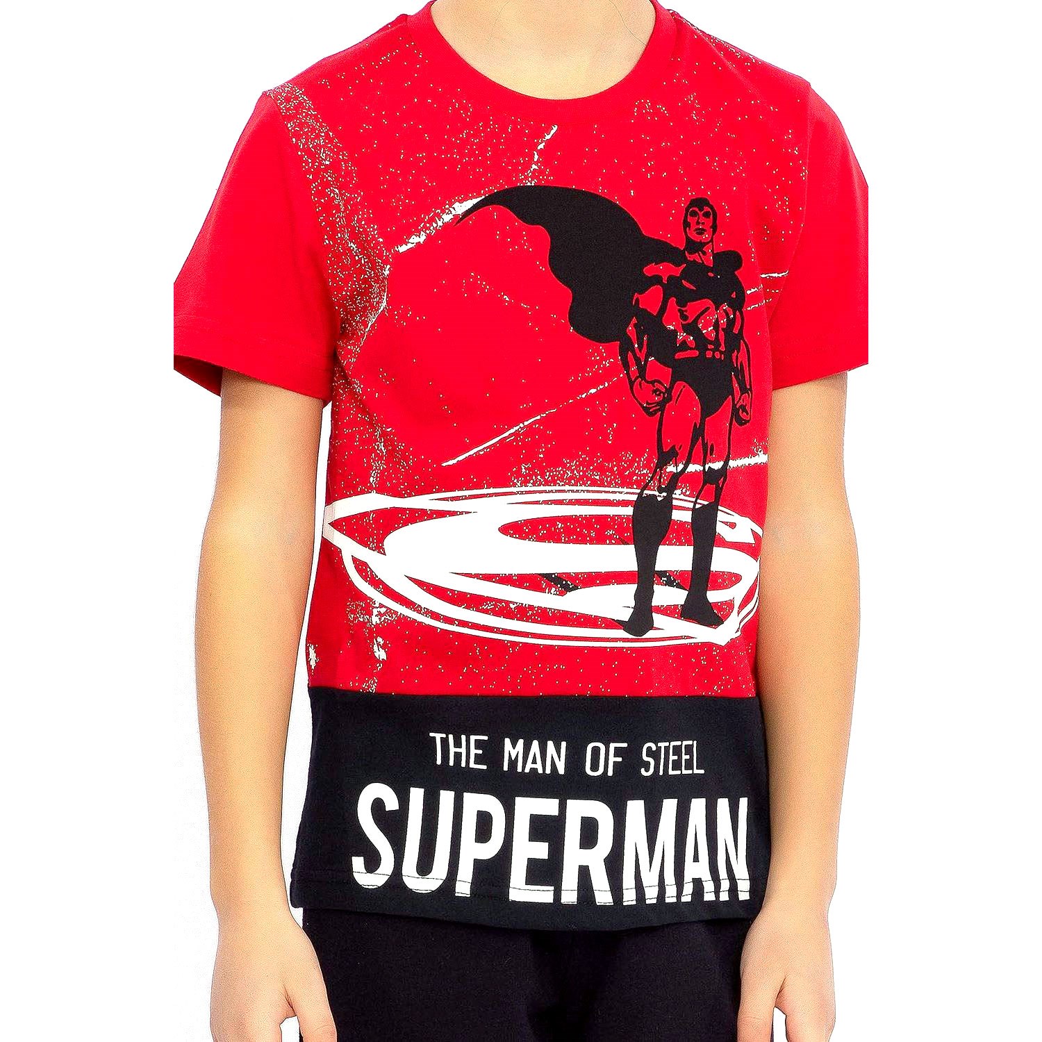 Superman Erkek Çocuk Bermuda Takımı L1493-3 Kırmızı