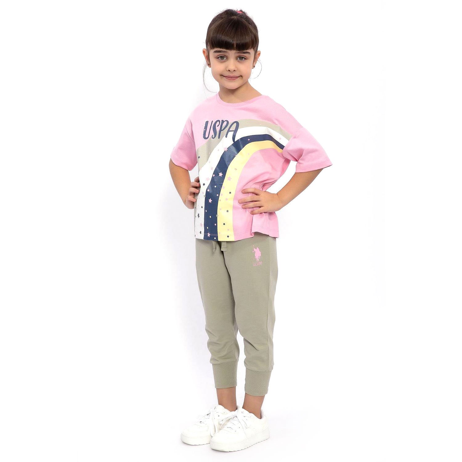 U.S. Polo Assn 2'li Kız Çocuk Takımı US1059-4 Pembe