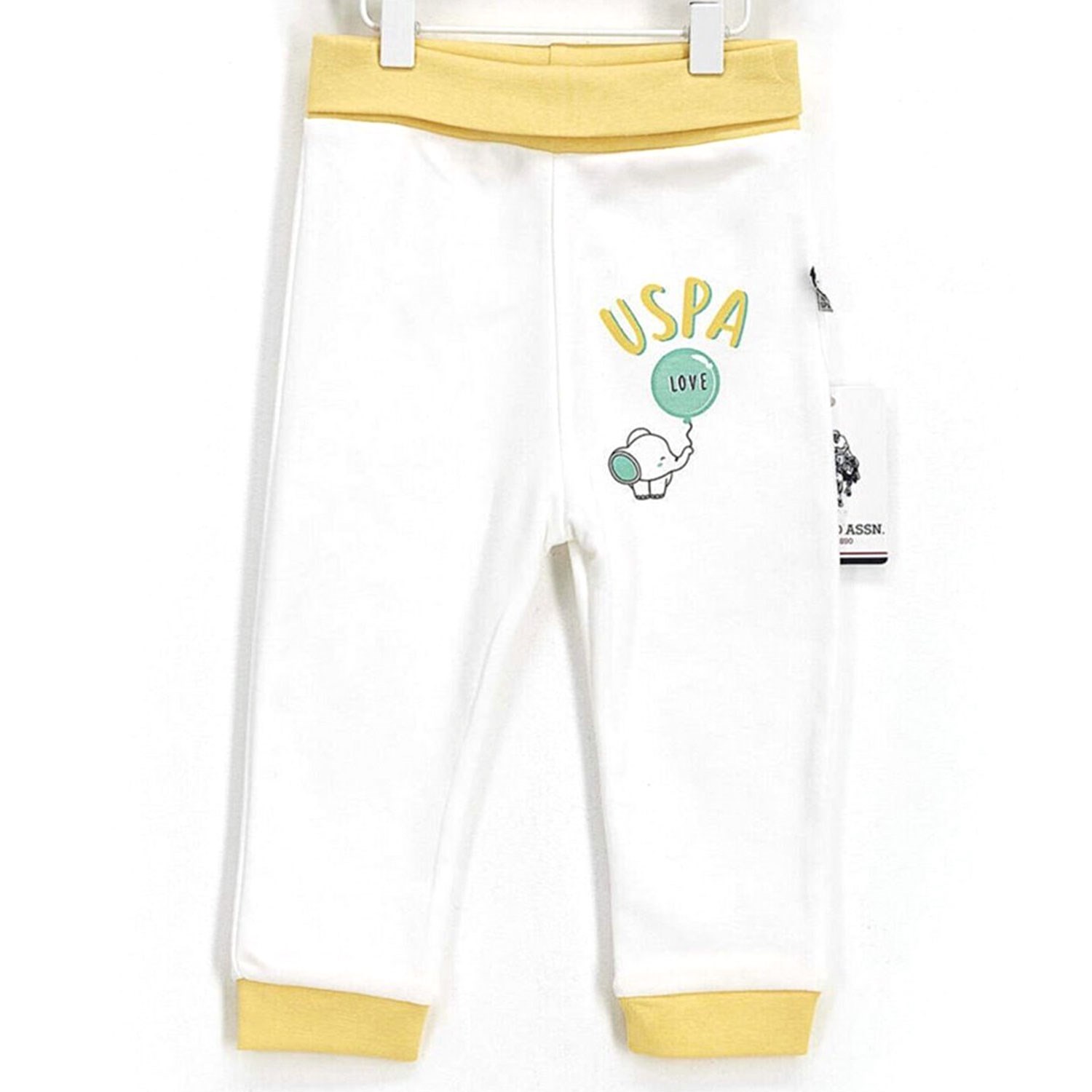 U.S. Polo Assn 2'li Patiksiz Bebek Pantolonu USB205 Sarı