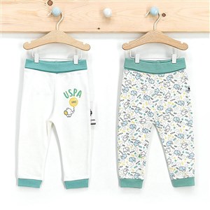 U.S. Polo Assn 2'li Patiksiz Bebek Pantolonu USB205 Yeşil