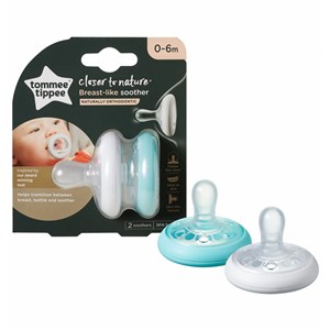 Tommee Tippee 2'li Breast-like Emzik 0-6 Ay 43344005 Beyaz-Turkuaz