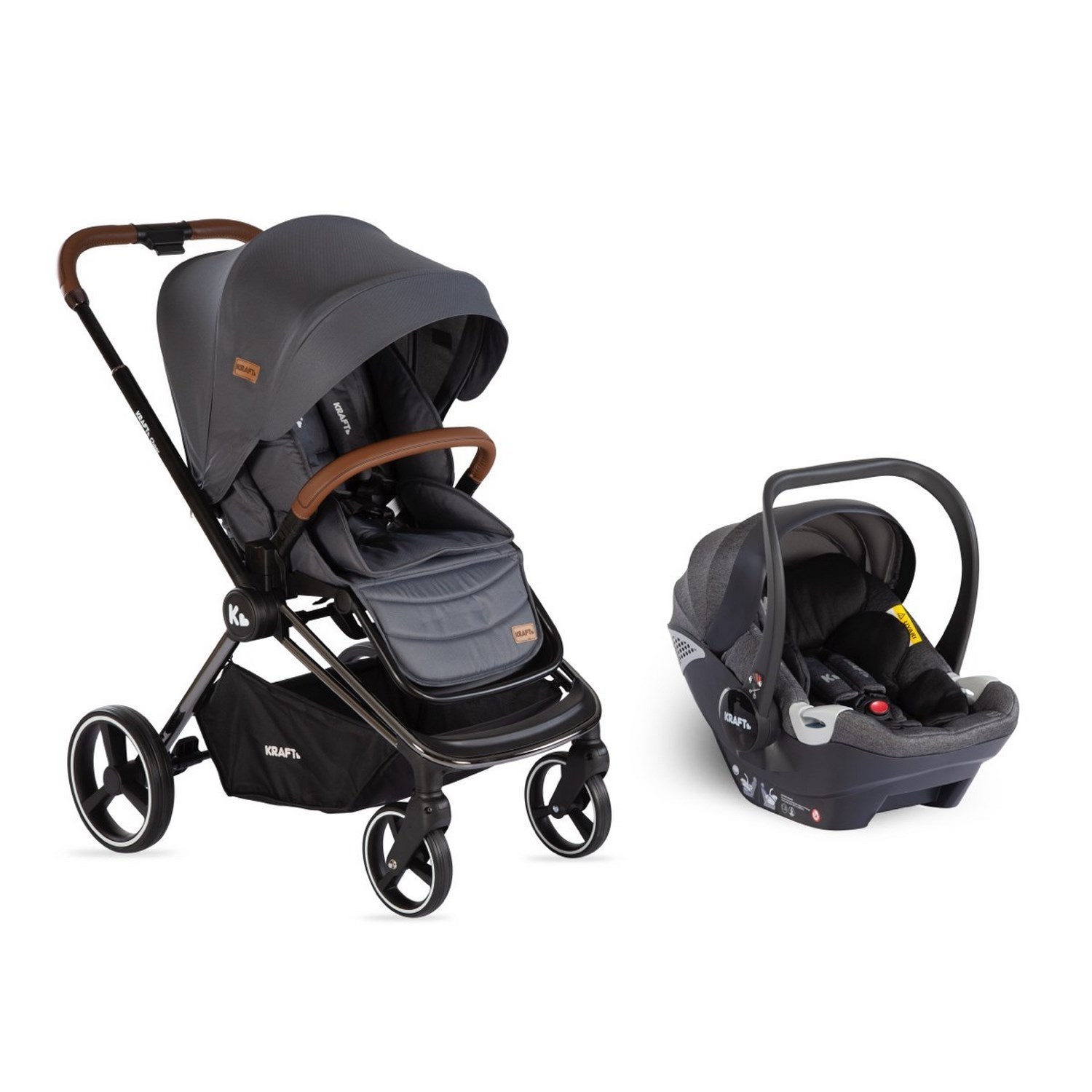 Kraft Cheer Travel Sistem Bebek Arabası Dark Grey