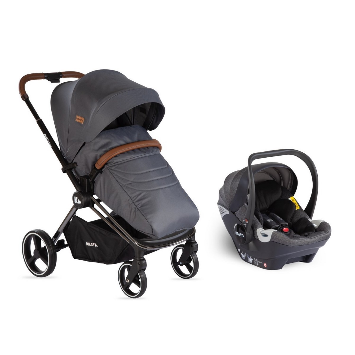 Kraft Cheer Travel Sistem Bebek Arabası Dark Grey