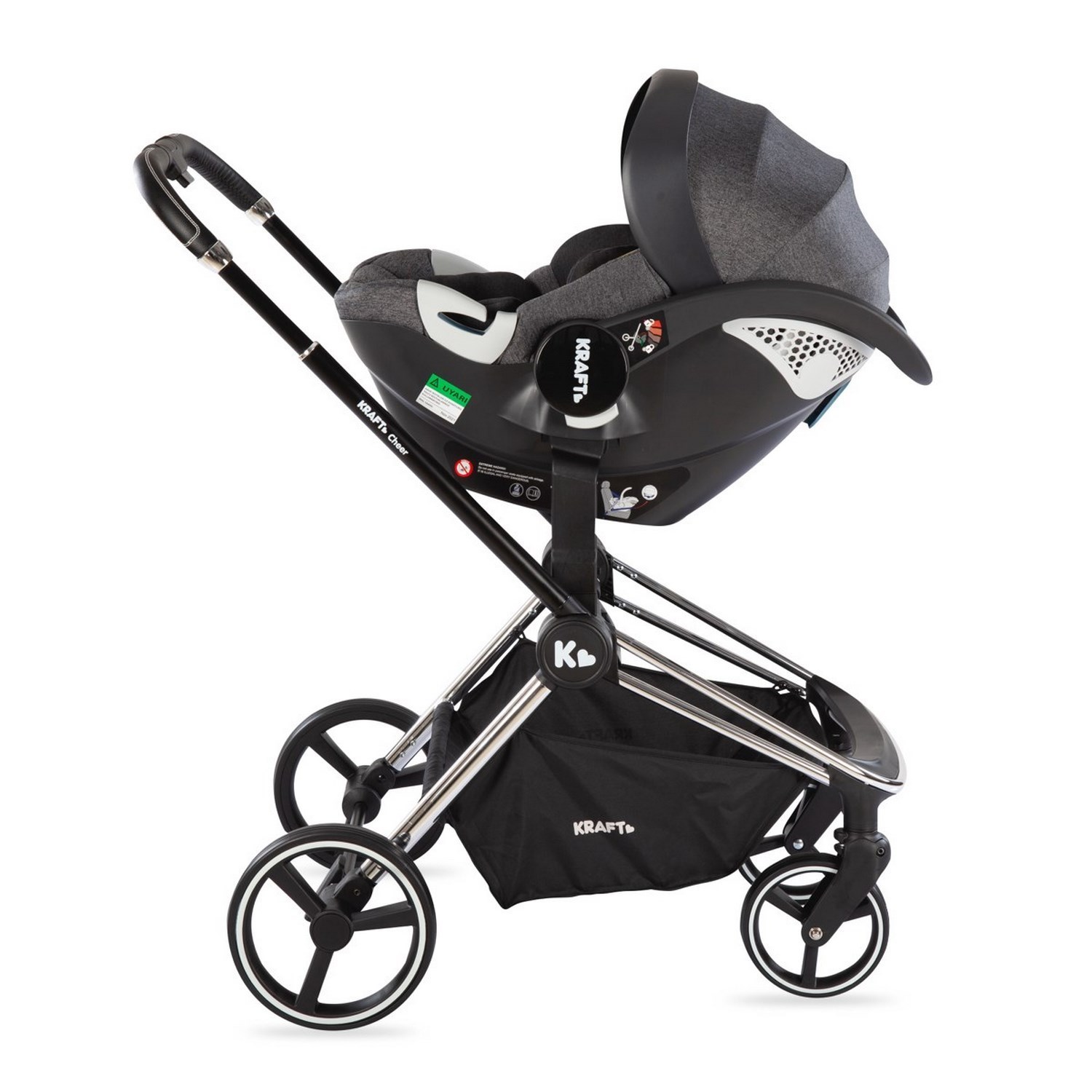 Kraft Cheer Travel Sistem Bebek Arabası Dark Grey