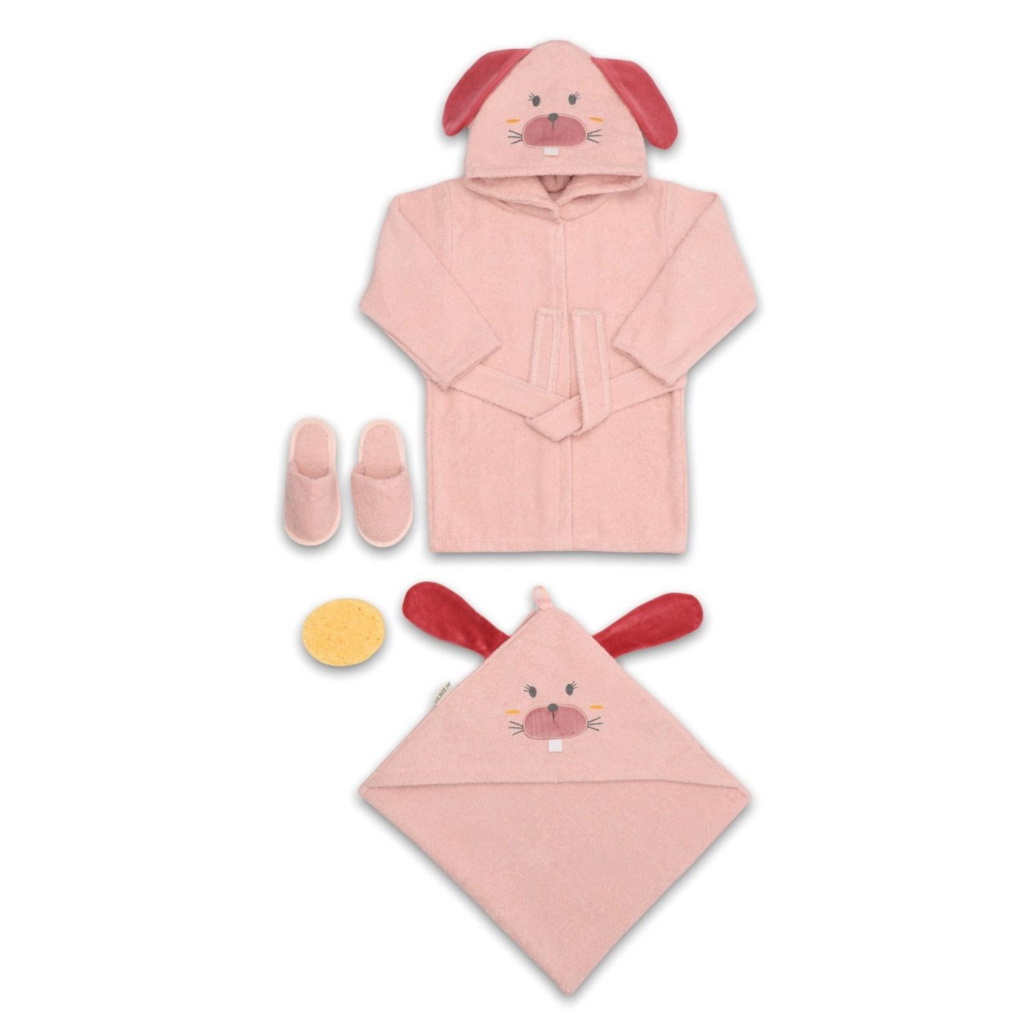 Bebitof Bebek Bornoz Seti 30034 Pembe