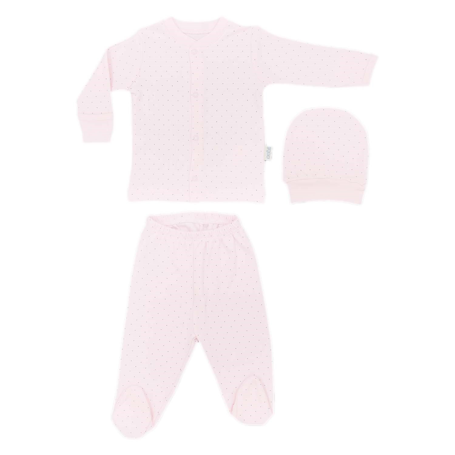 Sebi Bebe Nokta Puanlı Bebek Pijama Takımı 2263 Pembe