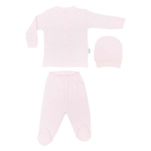 Sebi Bebe Nokta Puanlı Bebek Pijama Takımı 2263 Pembe