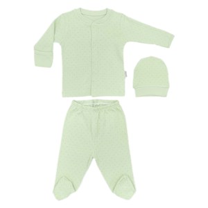 Sebi Bebe Nokta Puanlı Bebek Pijama Takımı 2263 Yeşil