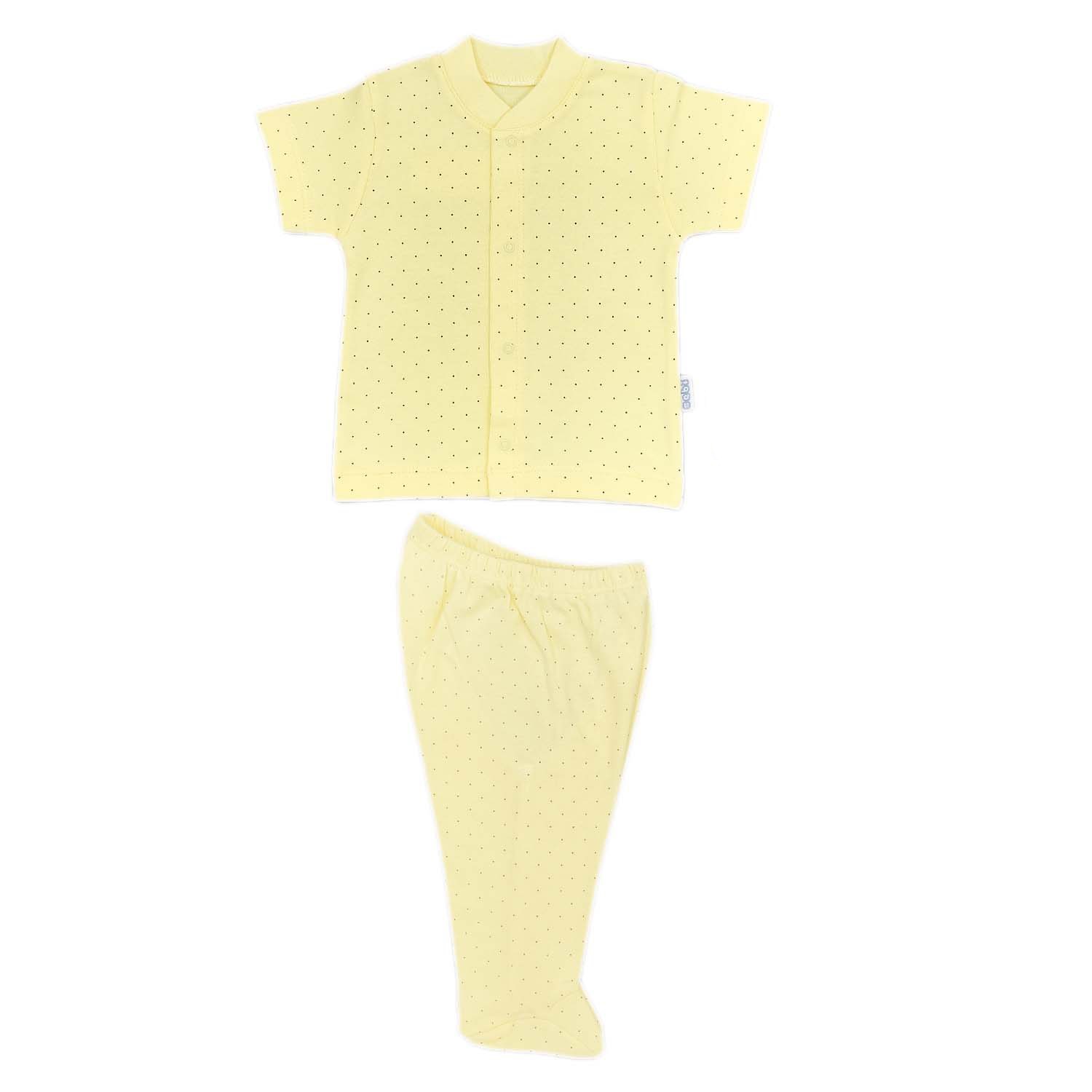 Sebi Bebe Nokta Puanlı Pijama Takımı 2327 Sarı