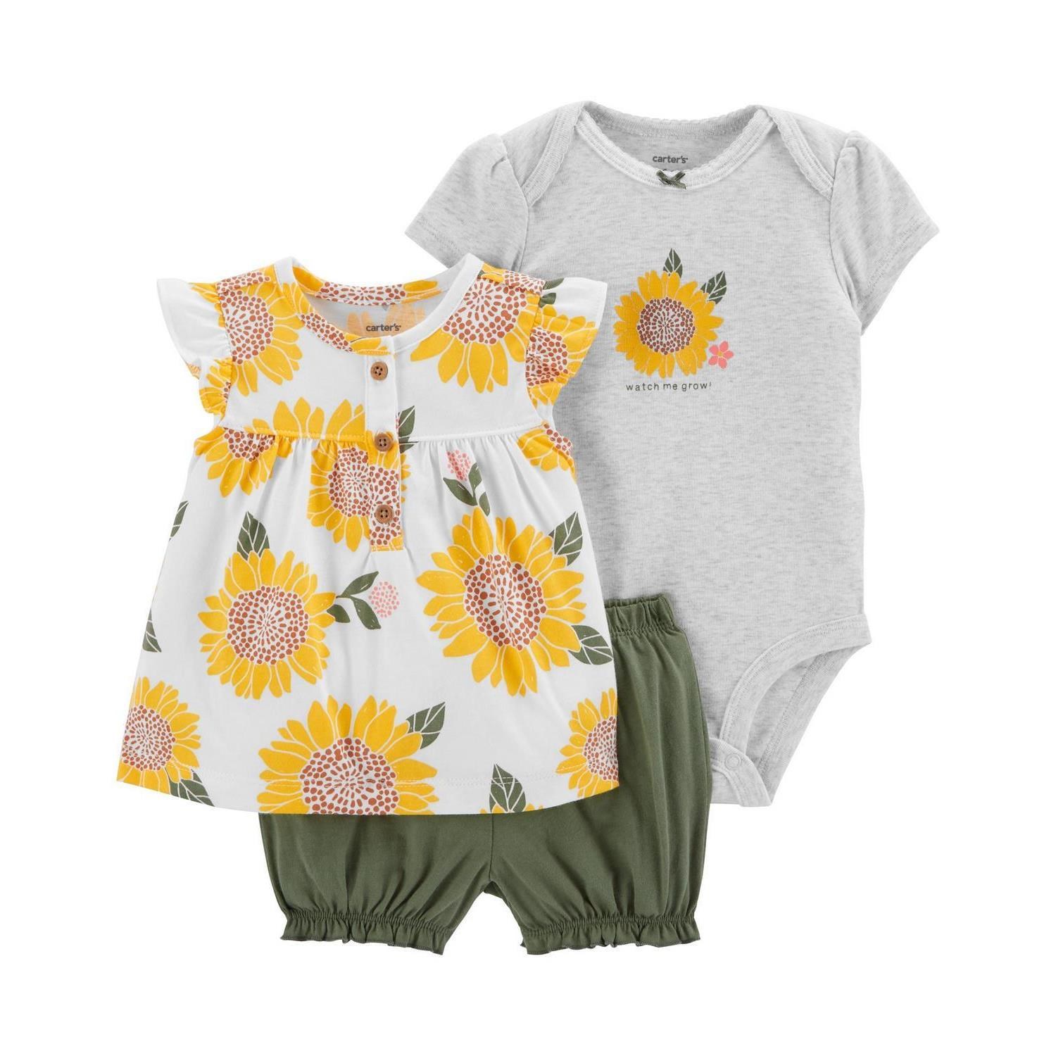 Carter's 3'lü Bluz Body Şort Seti 1N041410 Çok Renkli