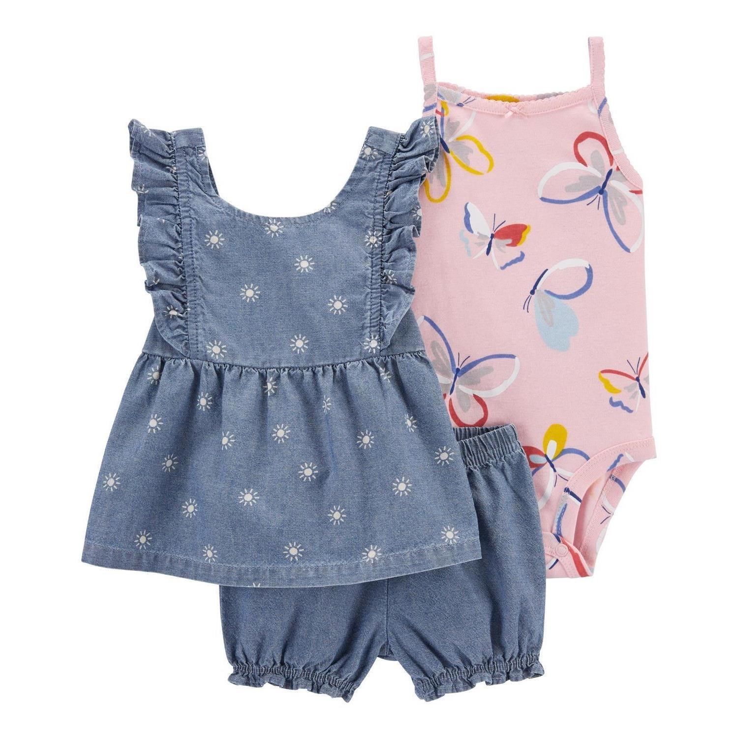 Carter's 3'lü Bluz Body Şort Seti 1N041610 Çok Renkli