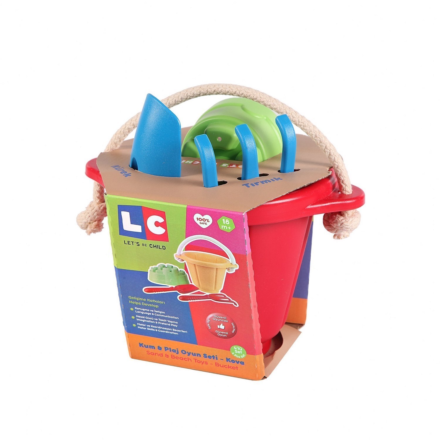 Let's Be Child Kum ve Plaj Oyun Seti 18+ Ay 30836 Kırmızı